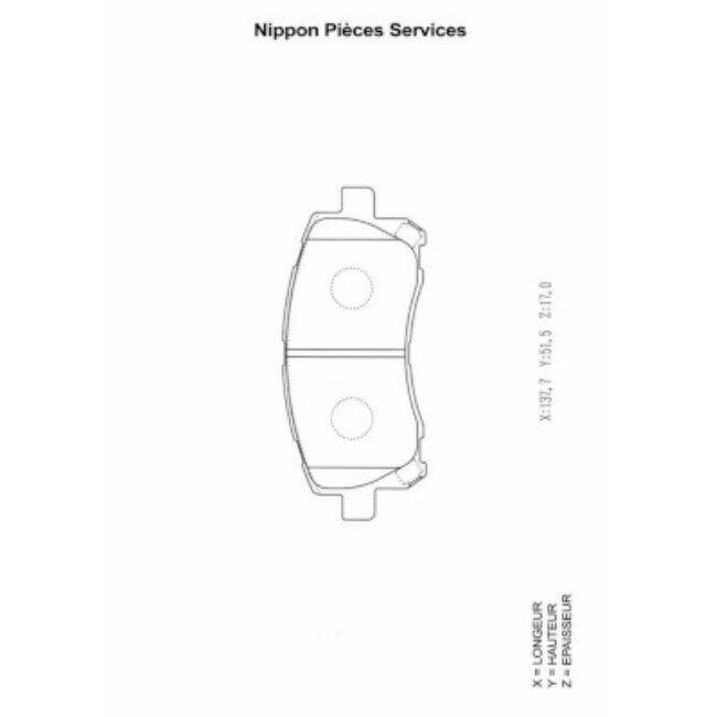 4 Plaquettes De Frein Nps S360u16