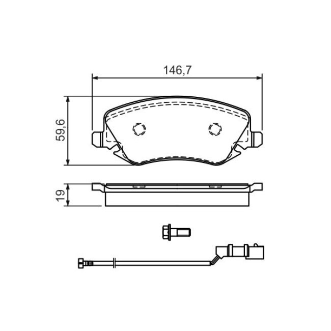 4 Plaquettes De Frein Bosch 0986424679