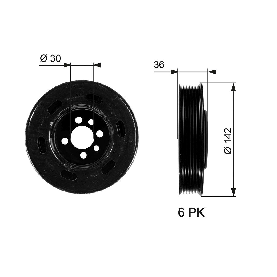 Poulie Damper Gates Tvd1009