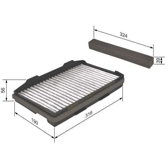 Filtre D'habitacle À Charbon Actif Bosch R2401