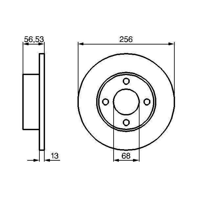 2 Disques De Frein Bosch 0986478130