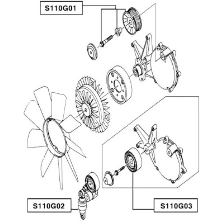 NPS Galet-tendeur de courroie d'accessoires  S110G02