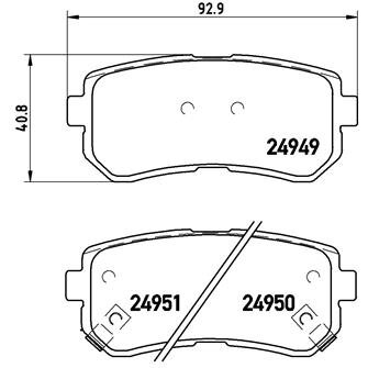 4 Plaquettes De Frein Brembo P30046
