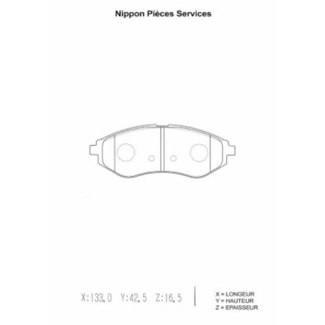 4 Plaquettes De Frein Nps D360o11