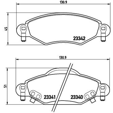 4 Plaquettes De Frein Brembo P83053