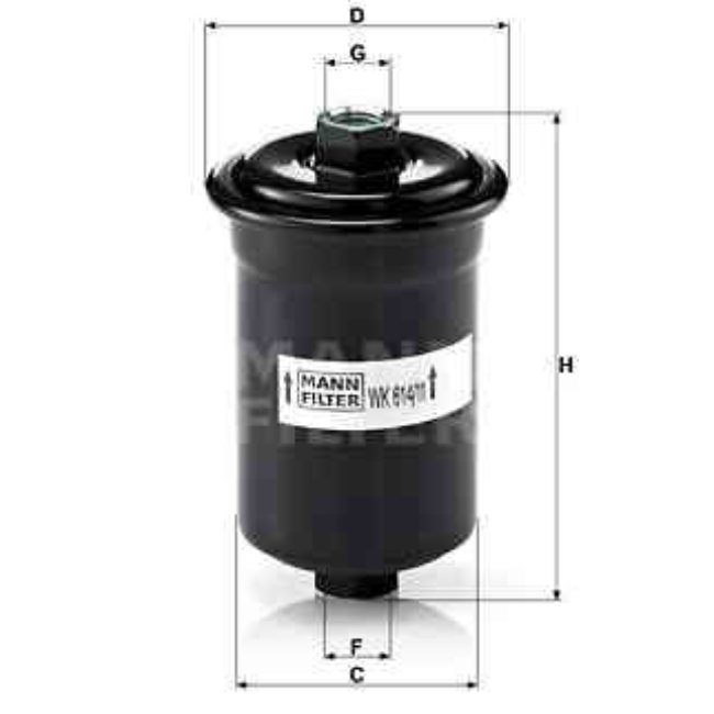 Filtre À Carburant Mann-filter Wk614/11