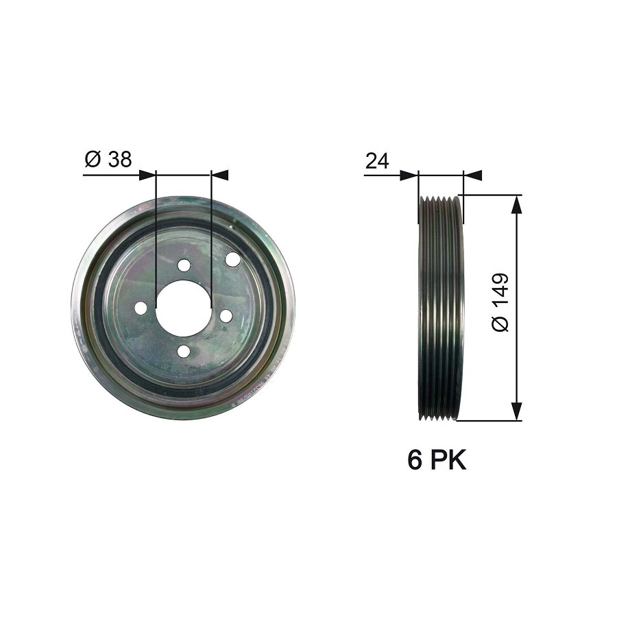 Poulie Damper Gates Tvd1099