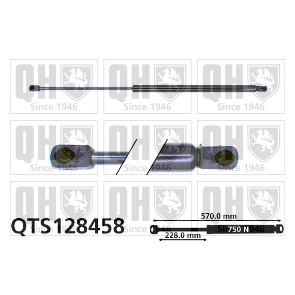 Vérin De Coffre Quinton Hazell Qts128458