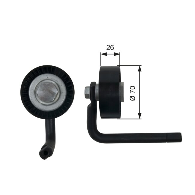 Galet Tendeur De Courroie Gates T39202