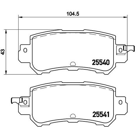 4 Plaquettes De Frein Brembo P49047