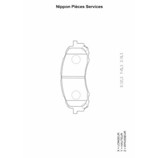 4 Plaquettes De Frein Nps S360u25