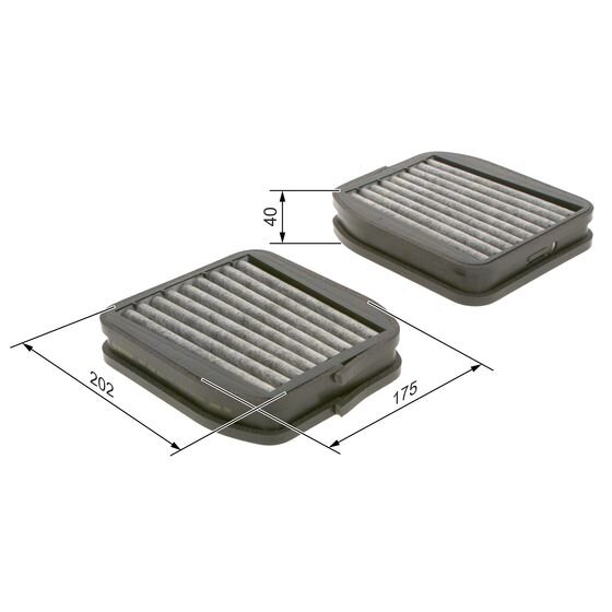 Filtre D'habitacle À Charbon Actif Bosch R2512