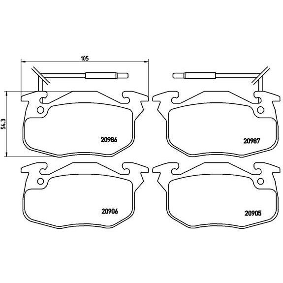 4 Plaquettes De Frein Brembo P68010