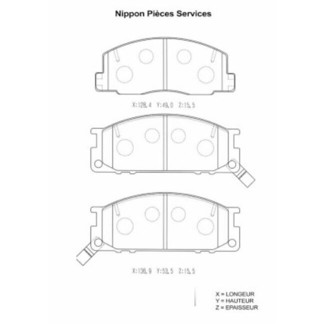 4 Plaquettes De Frein Nps T360a42