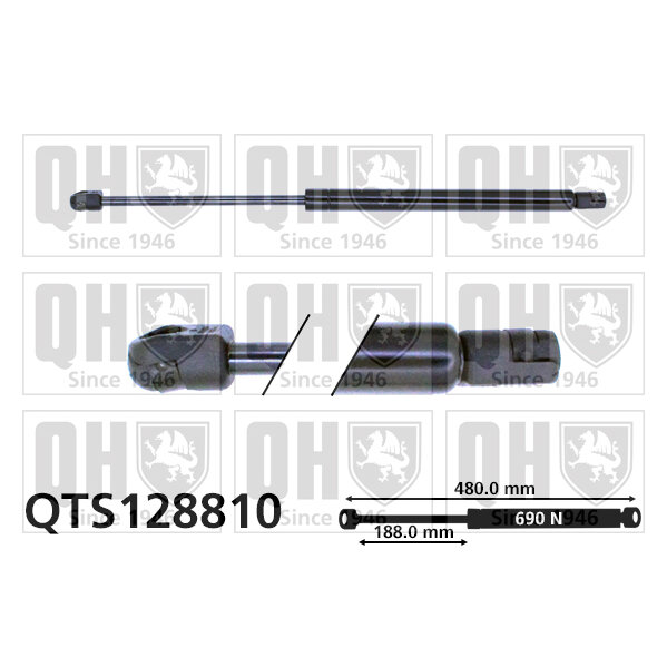 Vérin De Coffre Quinton Hazell Qts128810