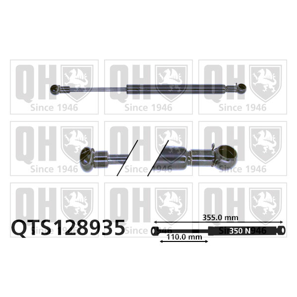 Vérin De Capot Quinton Hazell Qts128935