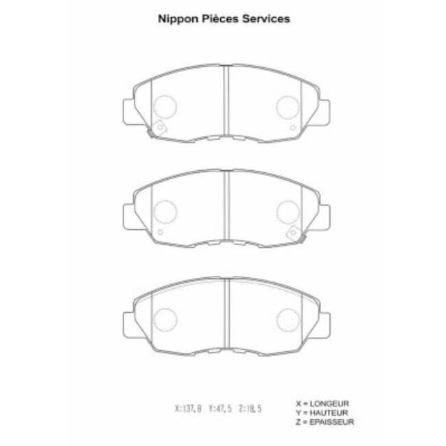 4 Plaquettes De Frein Nps H360a30