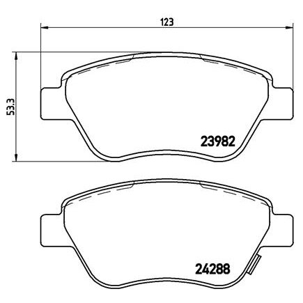 4 Plaquettes De Frein Brembo P59051