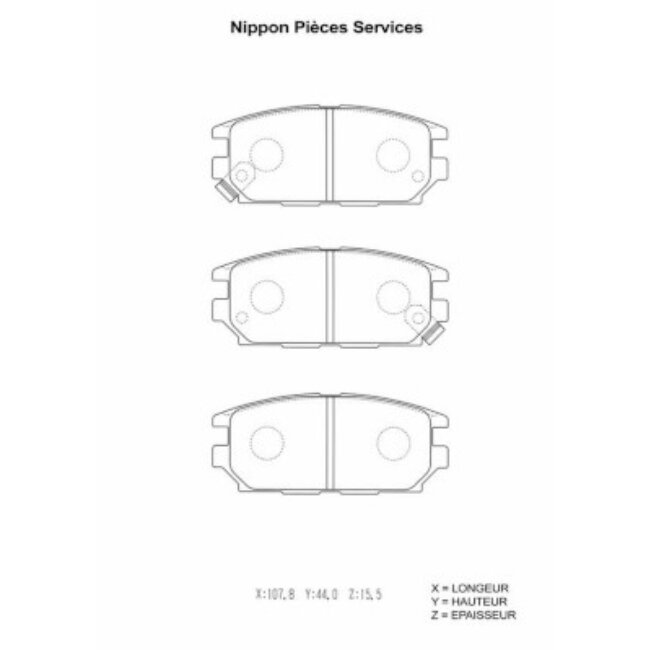 4 Plaquettes De Frein Nps M361i17