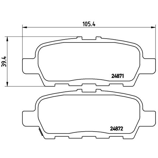 4 Plaquettes De Frein Brembo P56068