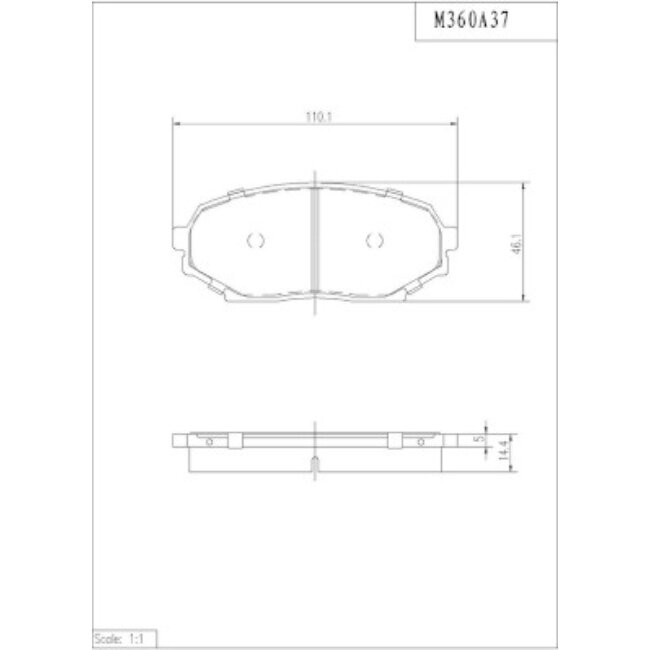 4 Plaquettes De Frein Nps M360a37