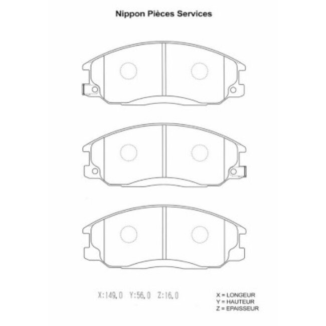 4 Plaquettes De Frein Nps H360i07