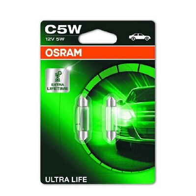 2 Ampoules Osram Ultra Life Navette C5w 12v 5w