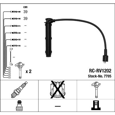 Faisceau D'allumage Ngk Rc-rv1202