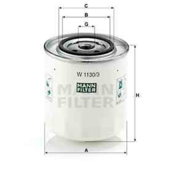 Filtre À Huile Mann-filter W1130/3