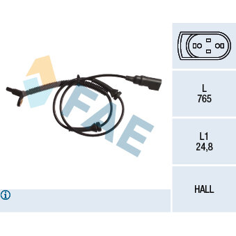 Capteur De Vitesse De Roue Abs Fae 78259f