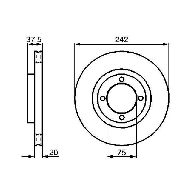 2 Disques De Frein Bosch 0986478524