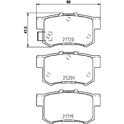 4 Plaquettes De Frein Brembo P79027