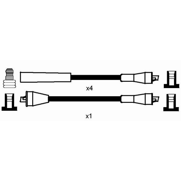 Kit De Faisceau D'allumage NGK RC-OP444 - Compatible Avec Opel Corsa B 1.2i/1.4i, Combo (1993-2002)
