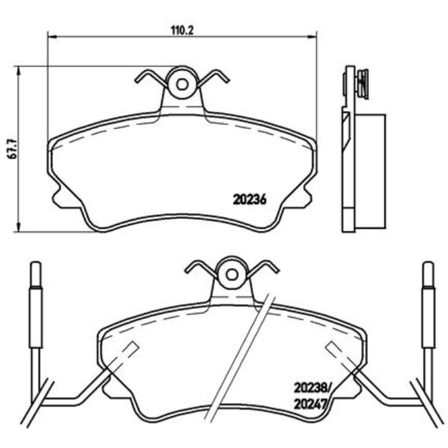 4 Plaquettes De Frein Brembo P68019