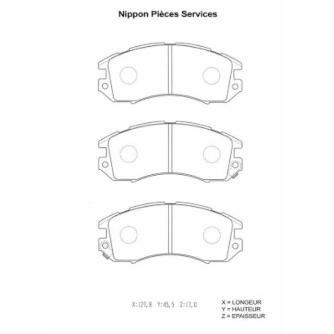 4 Plaquettes De Frein Nps S360u05