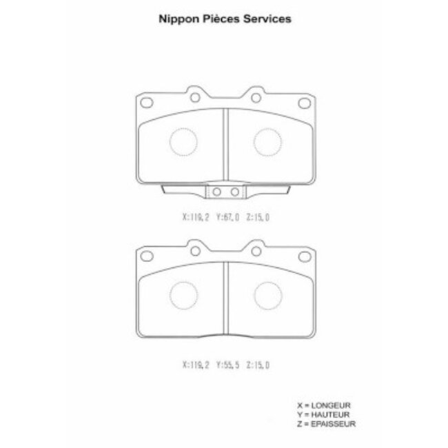 4 Plaquettes De Frein Nps M360i83