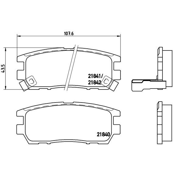 4 Plaquettes De Frein Brembo P54018