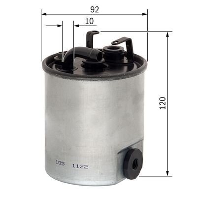 Filtre À Carburant Bosch F026402044