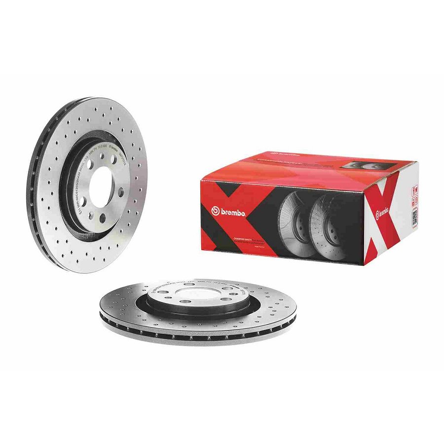2 Disques De Frein Brembo Xtra Vernis Uv 09.7012.1x