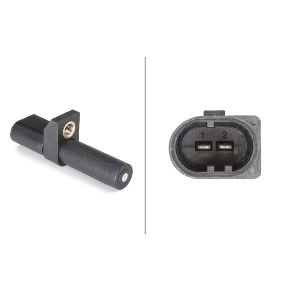 Capteur D'angle Vilebrequin HELLA 6PU 009 163-341 - 12V 2 Pôles - Compatible Renault Laguna II