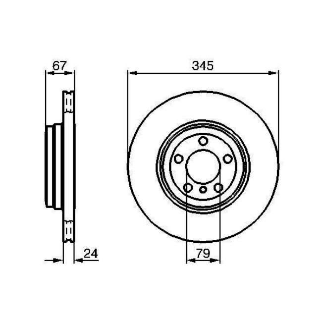 1 Disque De Frein Bosch 0986479005