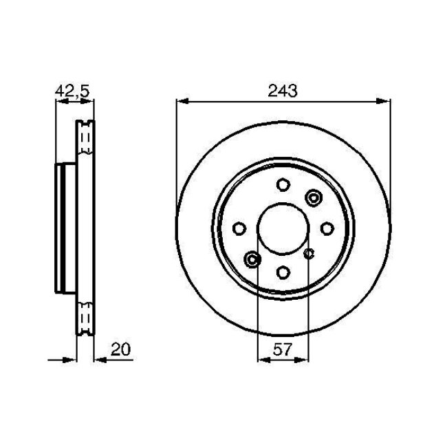 2 Disques De Frein Bosch 0986478659