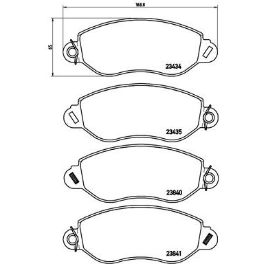 4 Plaquettes De Frein Brembo P24053