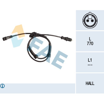 Capteur De Vitesse De Roue Abs Fae 78093f