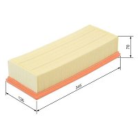 F 026 400 674 BOSCH S 0674 Filtre à air Longueur: 269 mm, Cartouche