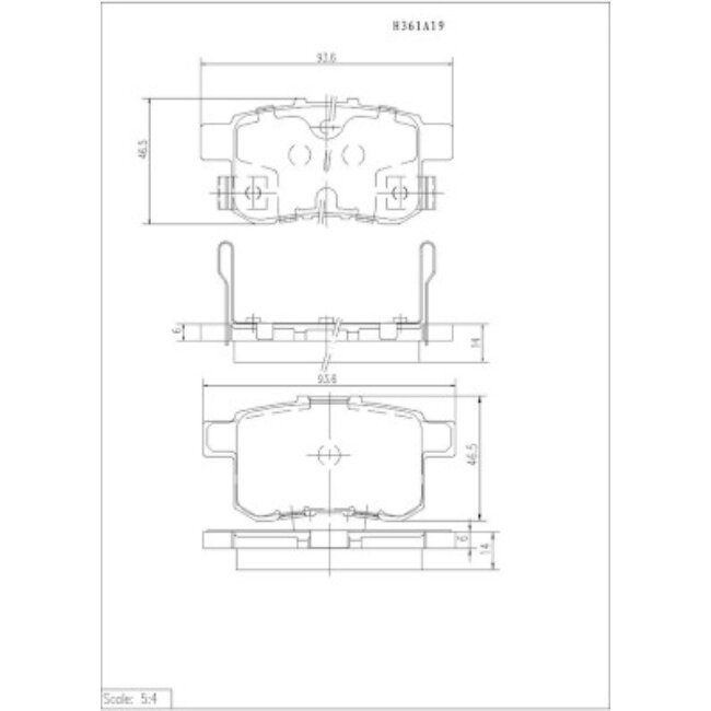 4 Plaquettes De Frein Nps H361a19