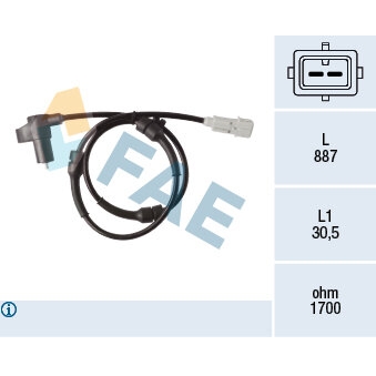 Capteur De Vitesse De Roue Abs Fae 78216