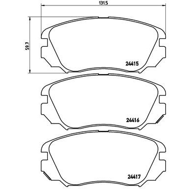 4 Plaquettes De Frein Brembo P59054