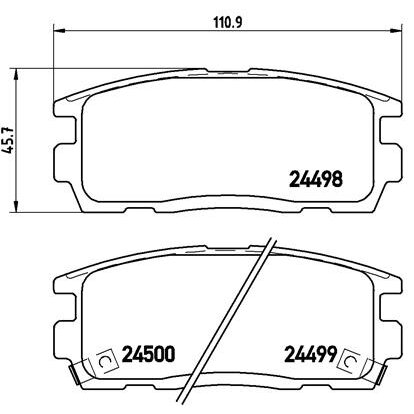 4 Plaquettes De Frein Brembo P10004