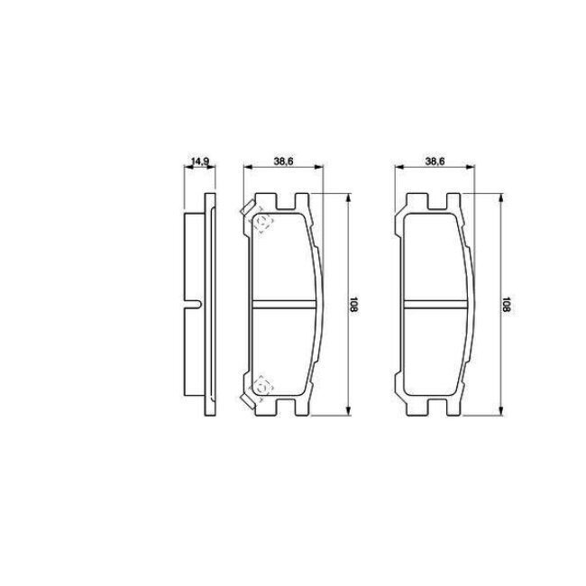 4 Plaquettes De Frein Bosch 0986461143